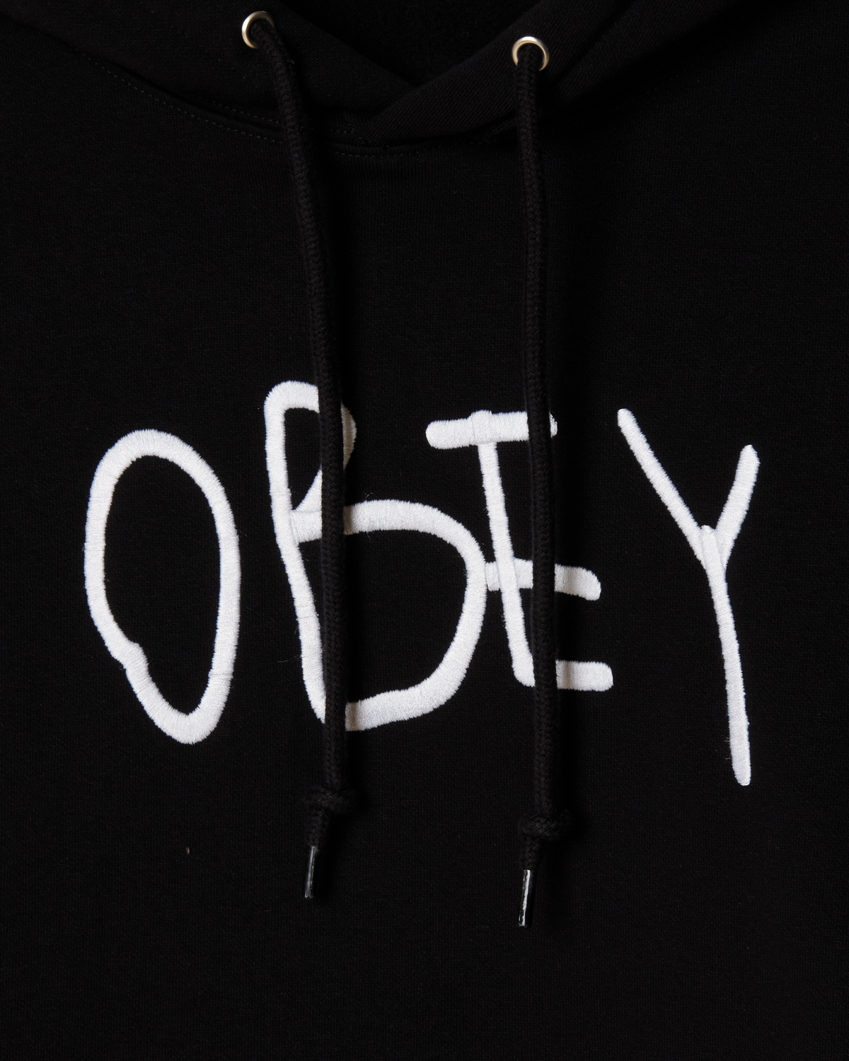 SCRIBBLE PULLOVER HOOD - BLACK