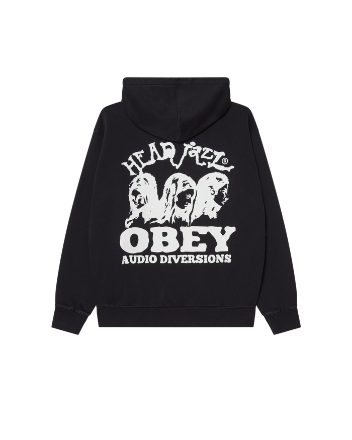 HEAD JAZZ FADED HOOD - DIGITAL BLACK FADED WASH