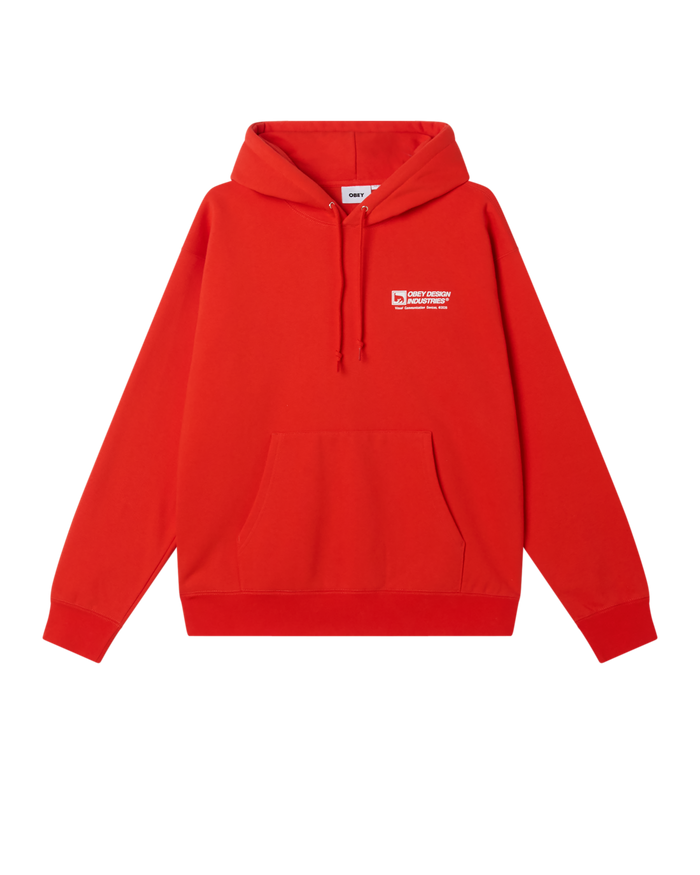 OBEY DESIGN INDUSTRIES HOOD - FIERY RED