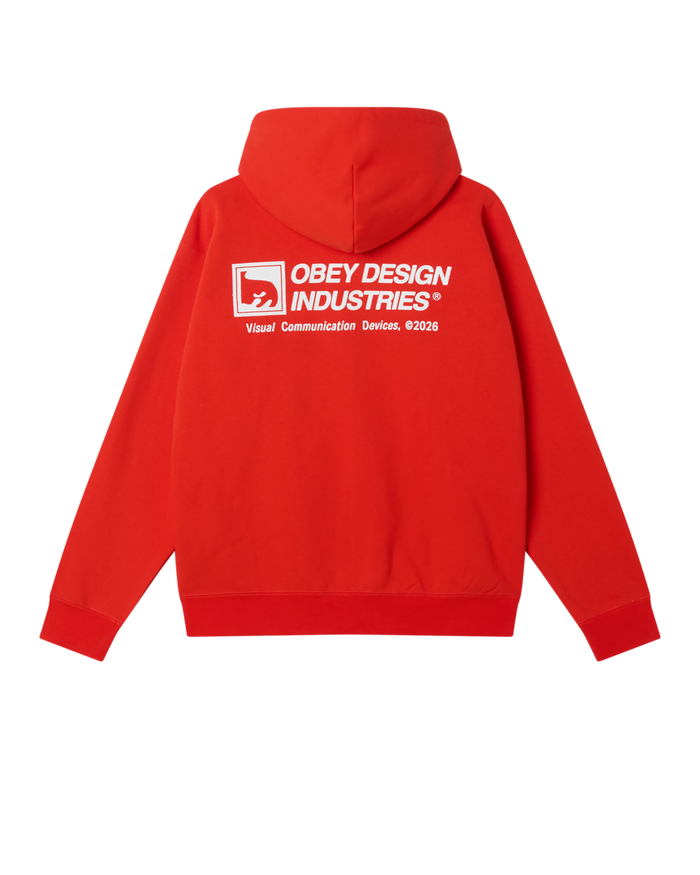 OBEY DESIGN INDUSTRIES HOOD - FIERY RED