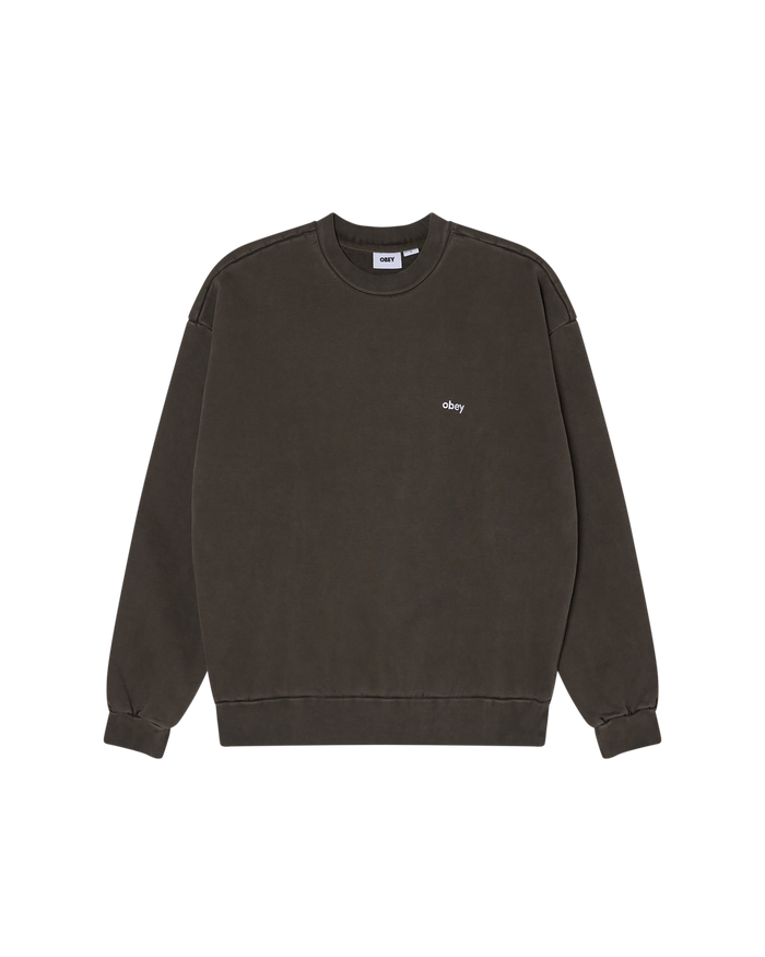LOWERCASE PIGMENT CREWNECK - PIGMENT BLACK OLIVE