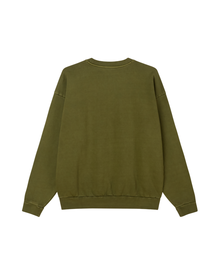 LOWERCASE PIGMENT CREWNECK - PIGMENT MOSS GREEN