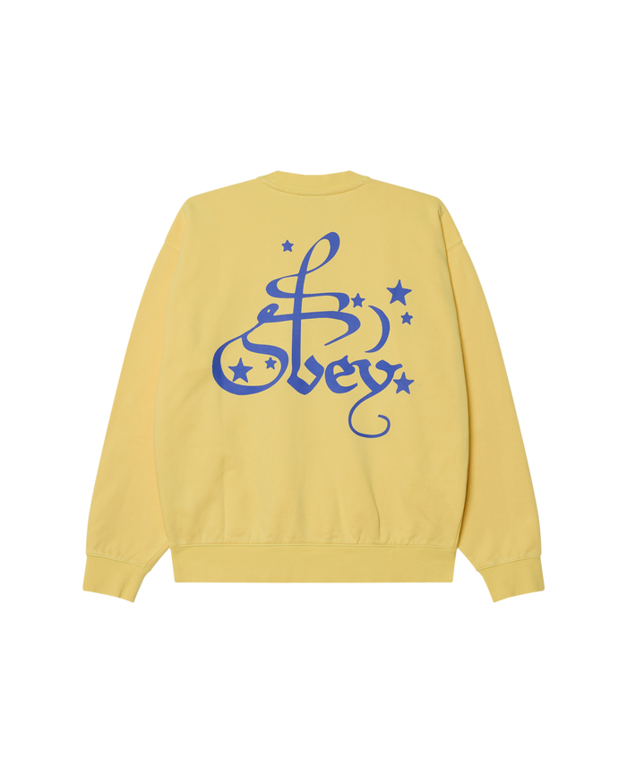 SPELLBOUND FADED CREWNECK - STRAW FADED WASH