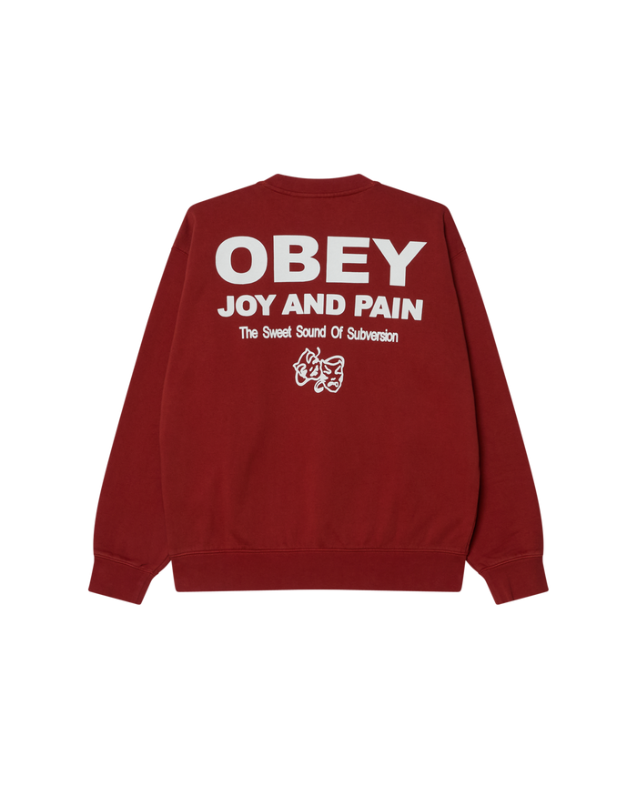 JOY FADED CREWNECK - RED ORCHE FADED WASH