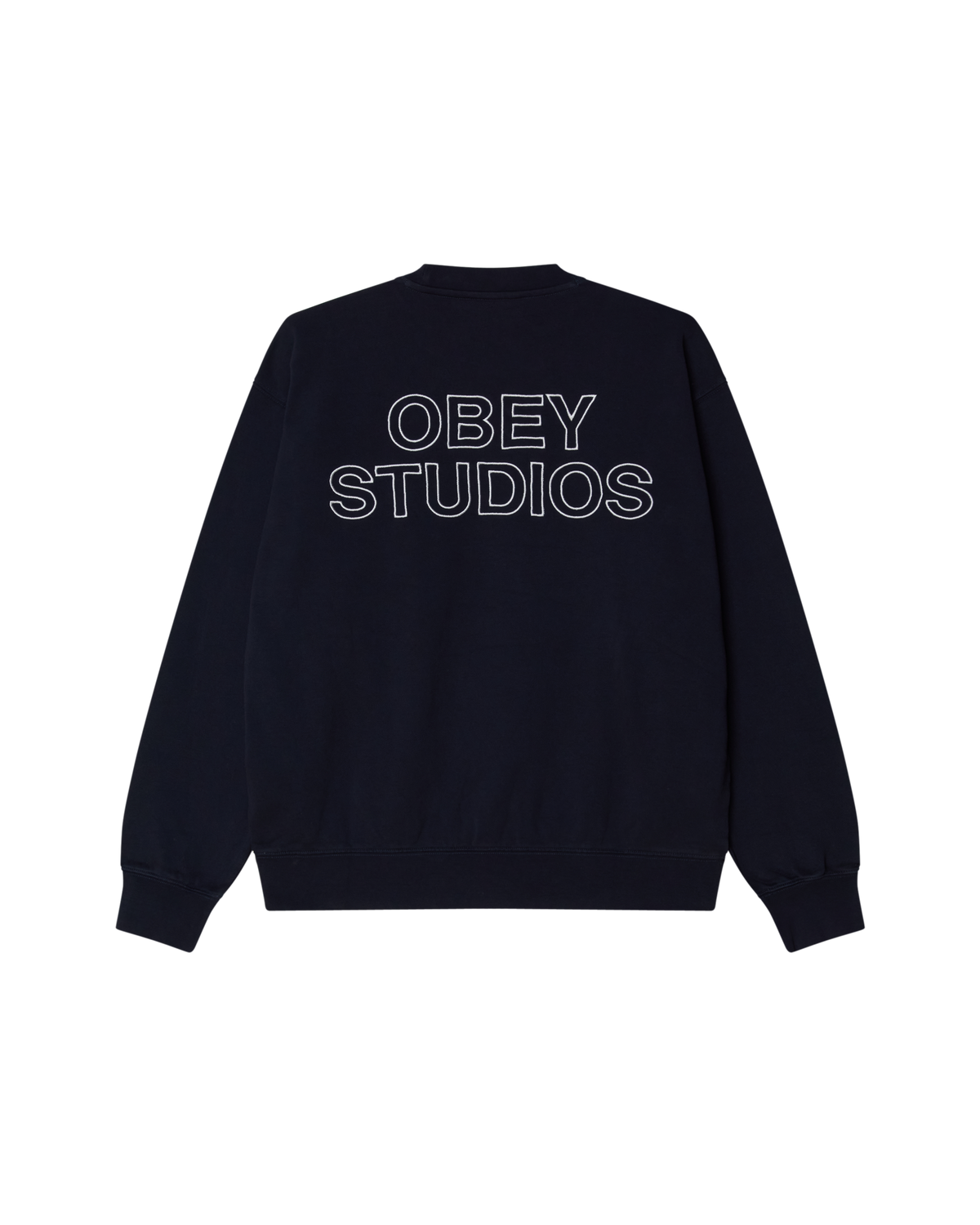 OBEY STUDIOS FADED CREWNECK - DARK NAVY FADED WASH