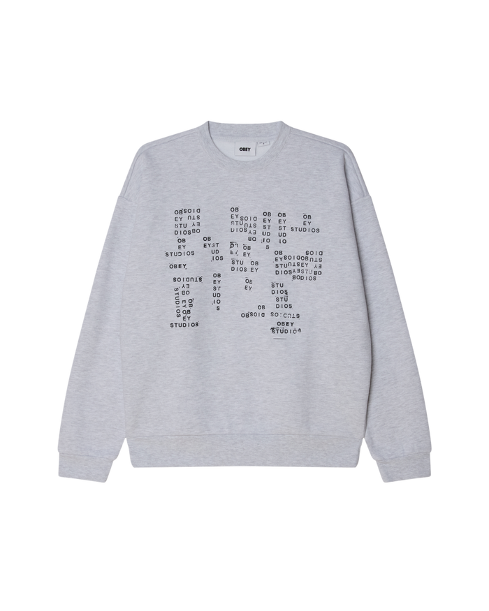 STUDIOS STAMP EXTRA HEAVY CREW - ASH GREY