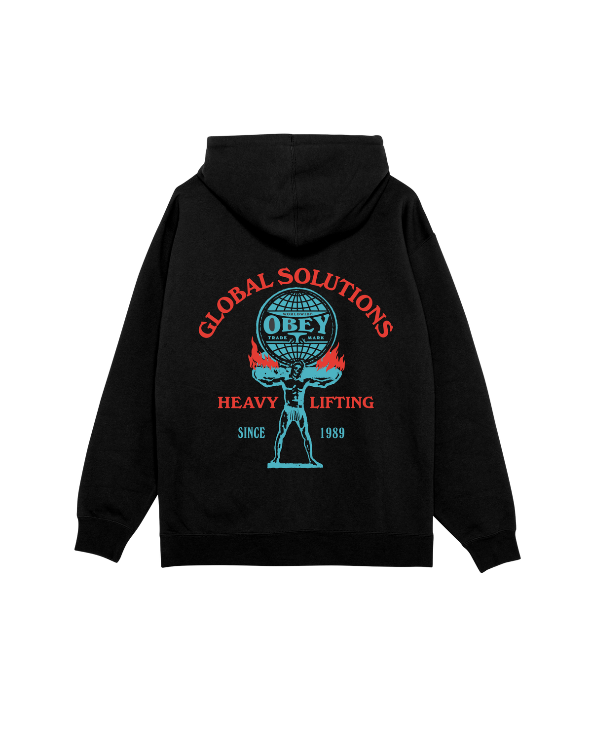 HEAVY LIFTING PULLOVER HOOD - BLACK
