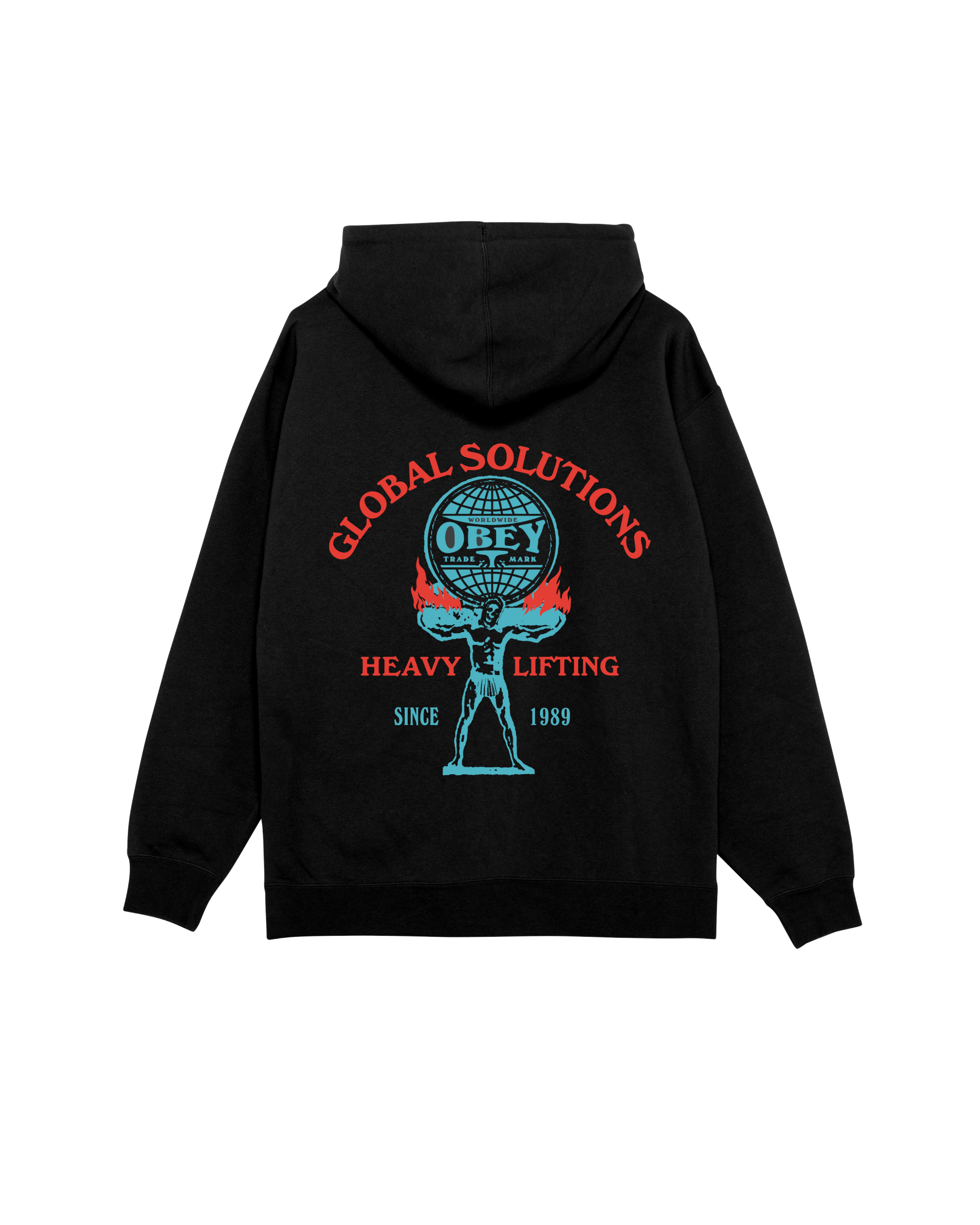 HEAVY LIFTING PULLOVER HOOD - BLACK