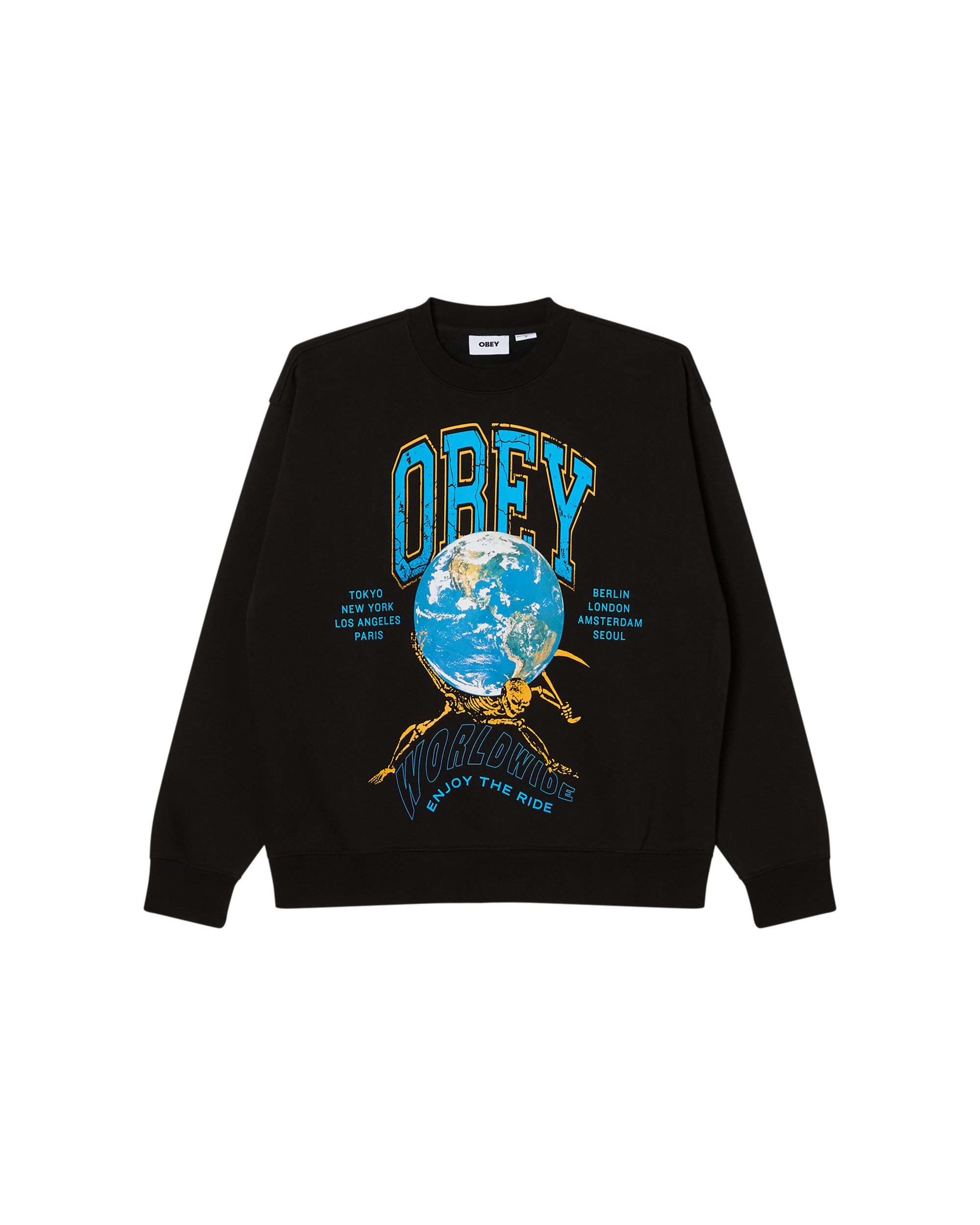 ENJOY THE RIDE CREWNECK - BLACK
