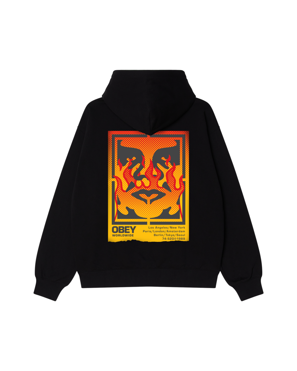 OBEY ICON STENCIL FLAME PULLOVER