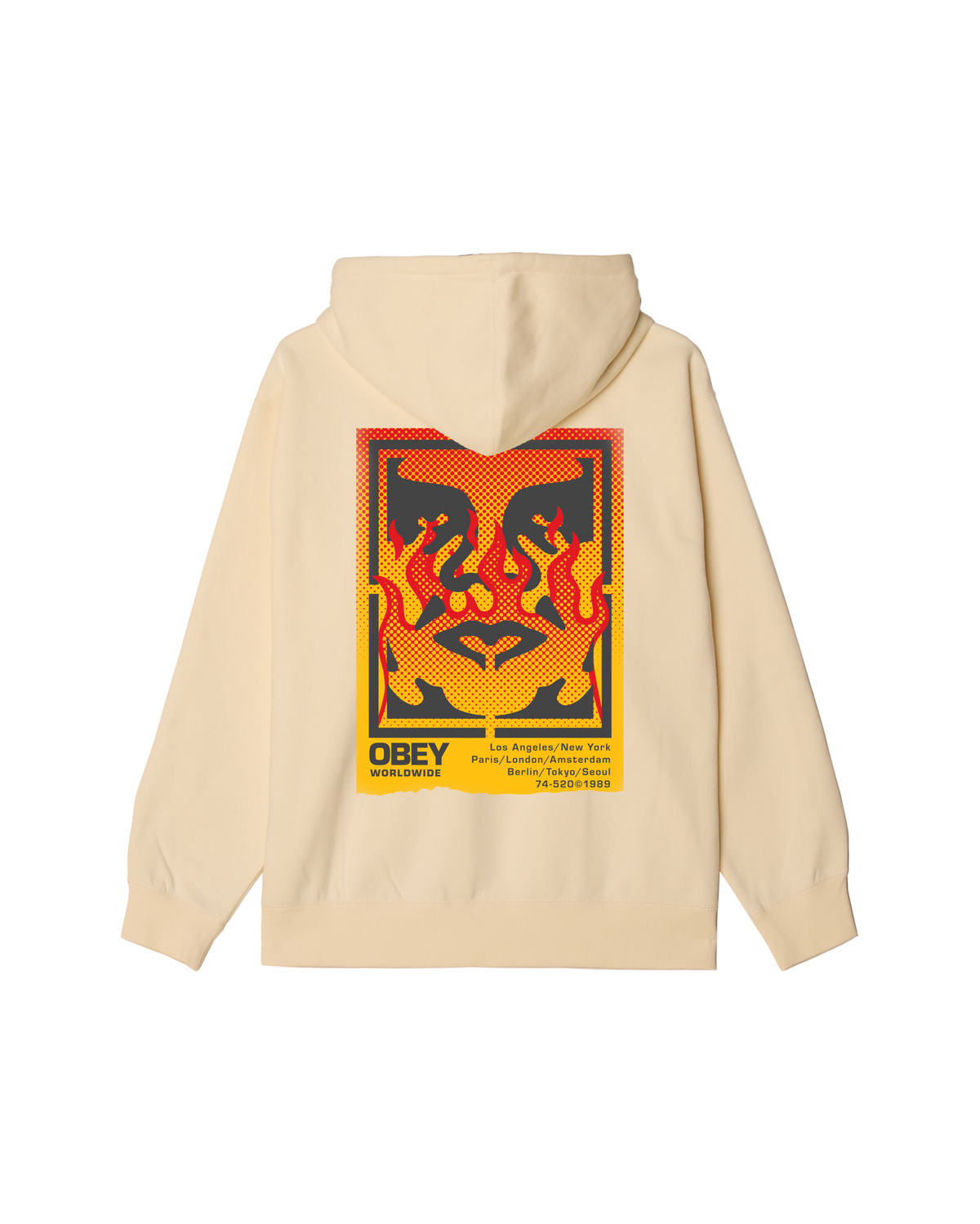 OBEY ICON STENCIL FLAME PULLOVER