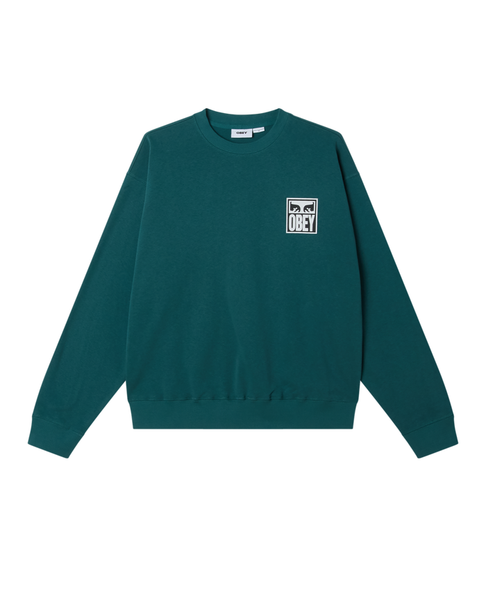 OBEY EYES ICON II CREWNECK - MEDITERRANEA