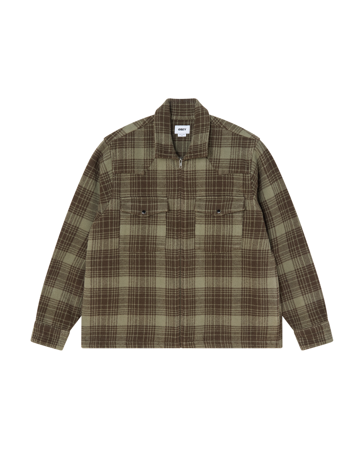 WILLIE ZIP SHIRT JACKET - TURKISH COFFEE MULTI