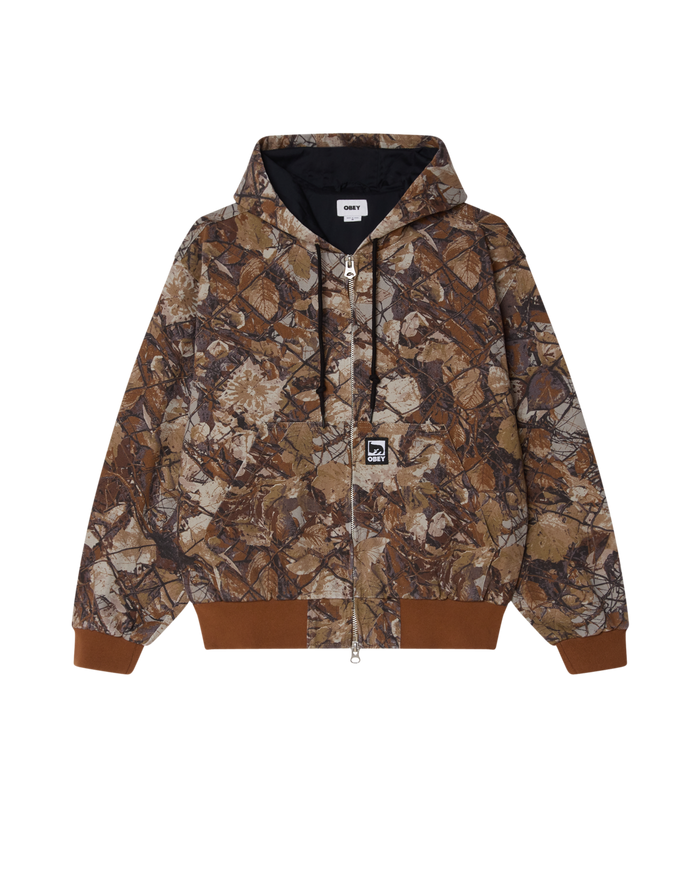 OBEY GLEN ZIP UP JACKET - FENCE CAMO MULTI