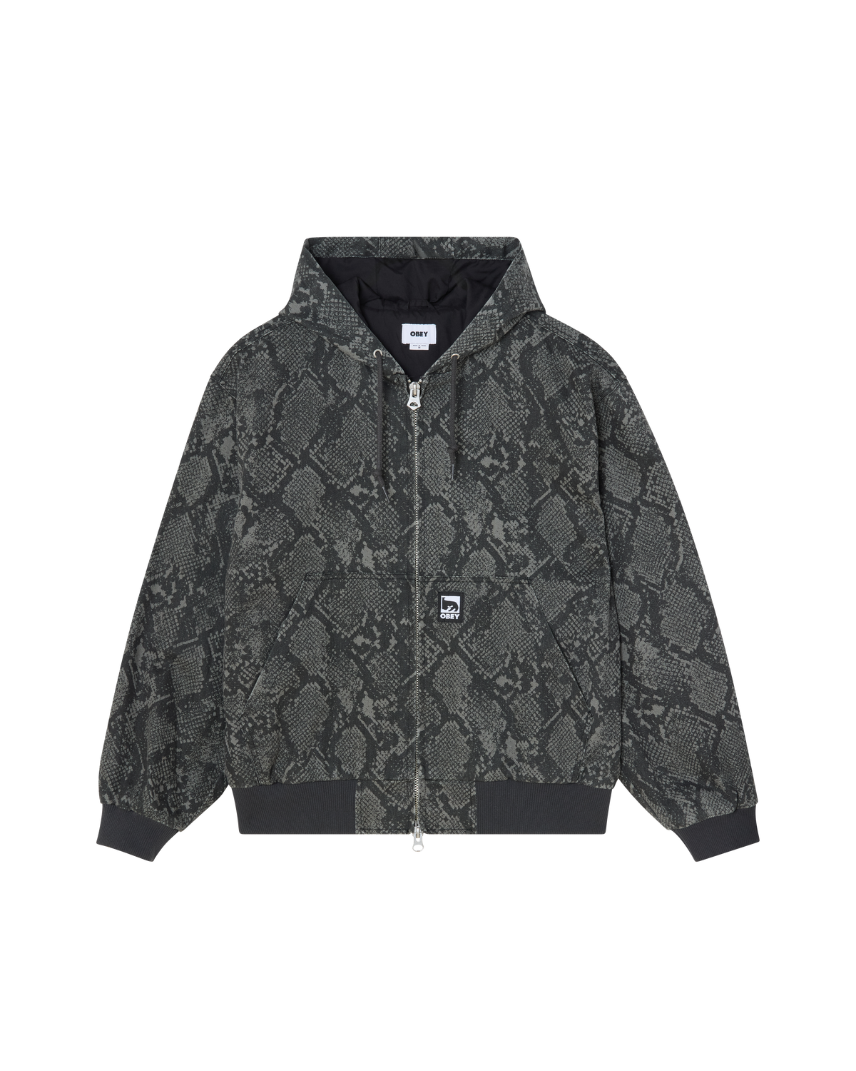 GLEN ZIP UP JACKET - GREY SNAKE