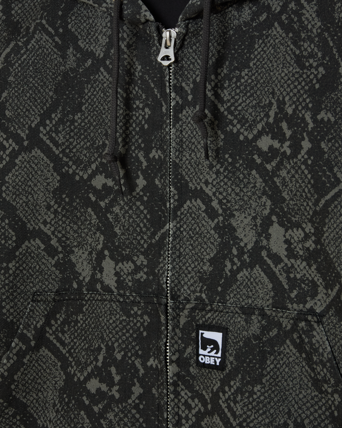 GLEN ZIP UP JACKET - GREY SNAKE
