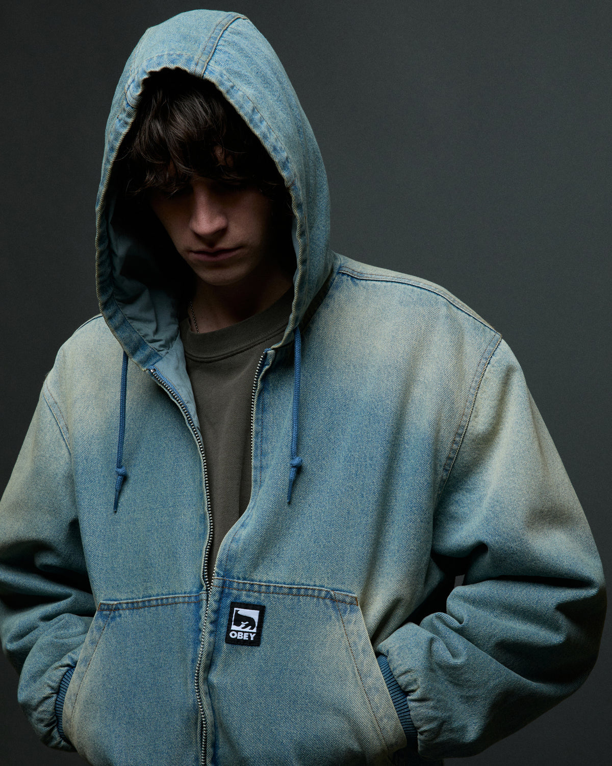 GLEN ZIP UP JACKET - INDIGO ARCHIVE WASH