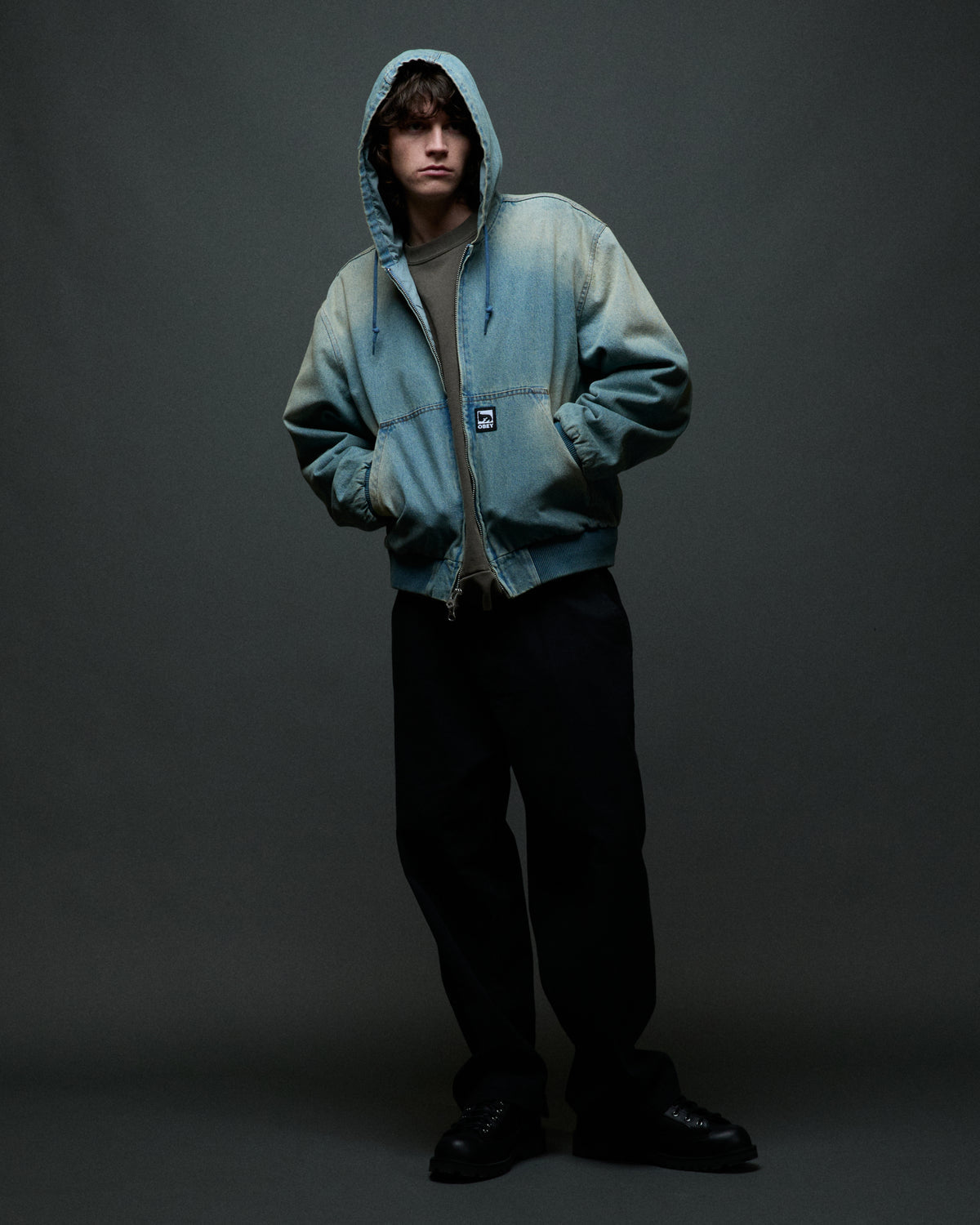 GLEN ZIP UP JACKET - INDIGO ARCHIVE WASH