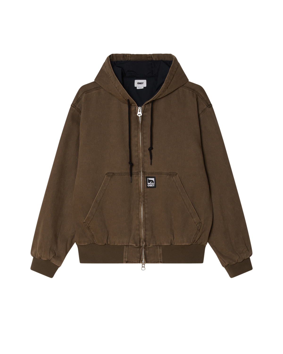 OBEY GLEN ZIP UP JACKET - WREN FADED WASH