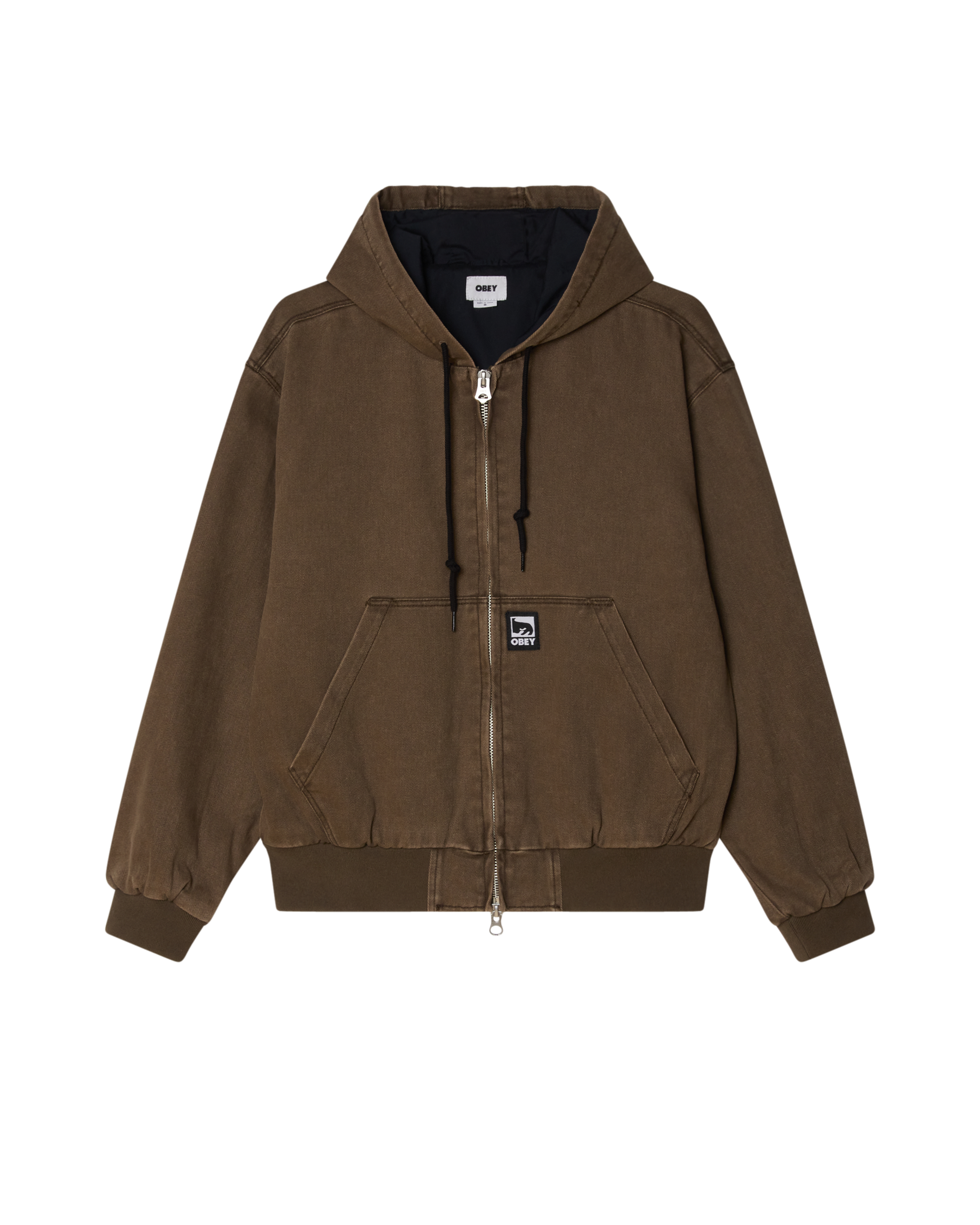OBEY GLEN ZIP UP JACKET - WREN FADED WASH