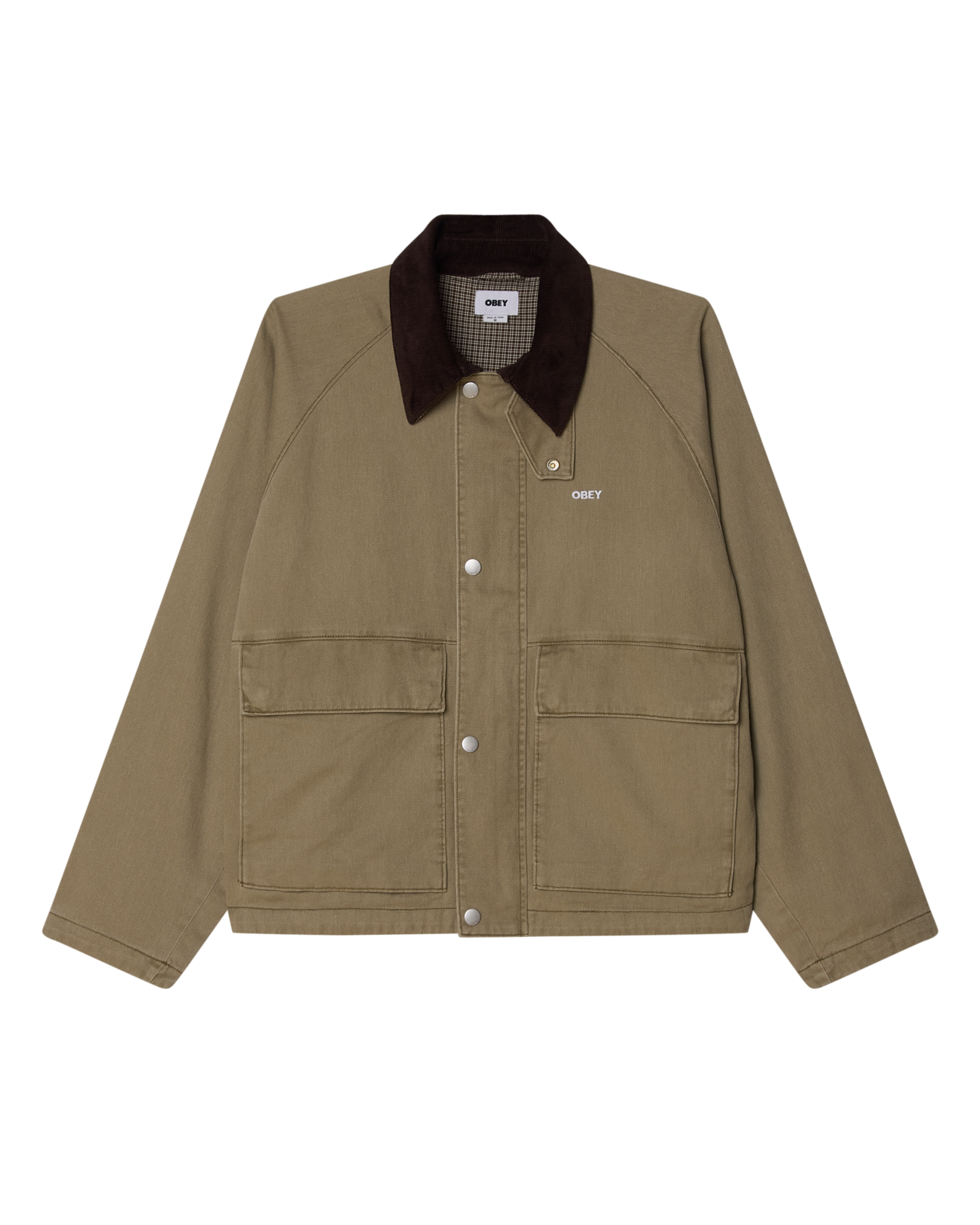 OBEY CADEN WORK JACKET - MERMAID FADED WASH