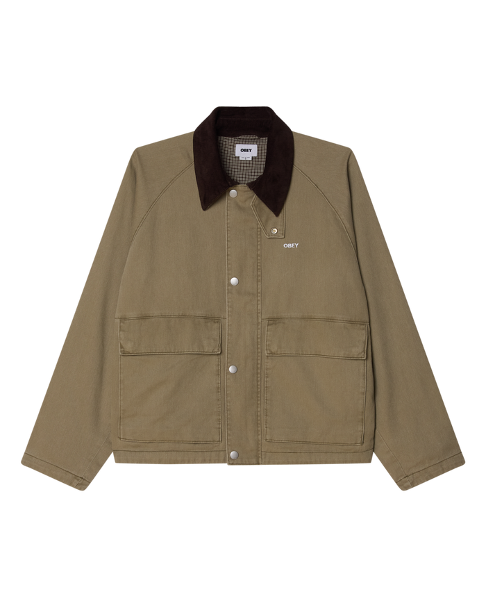 OBEY CADEN WORK JACKET - MERMAID FADED WASH