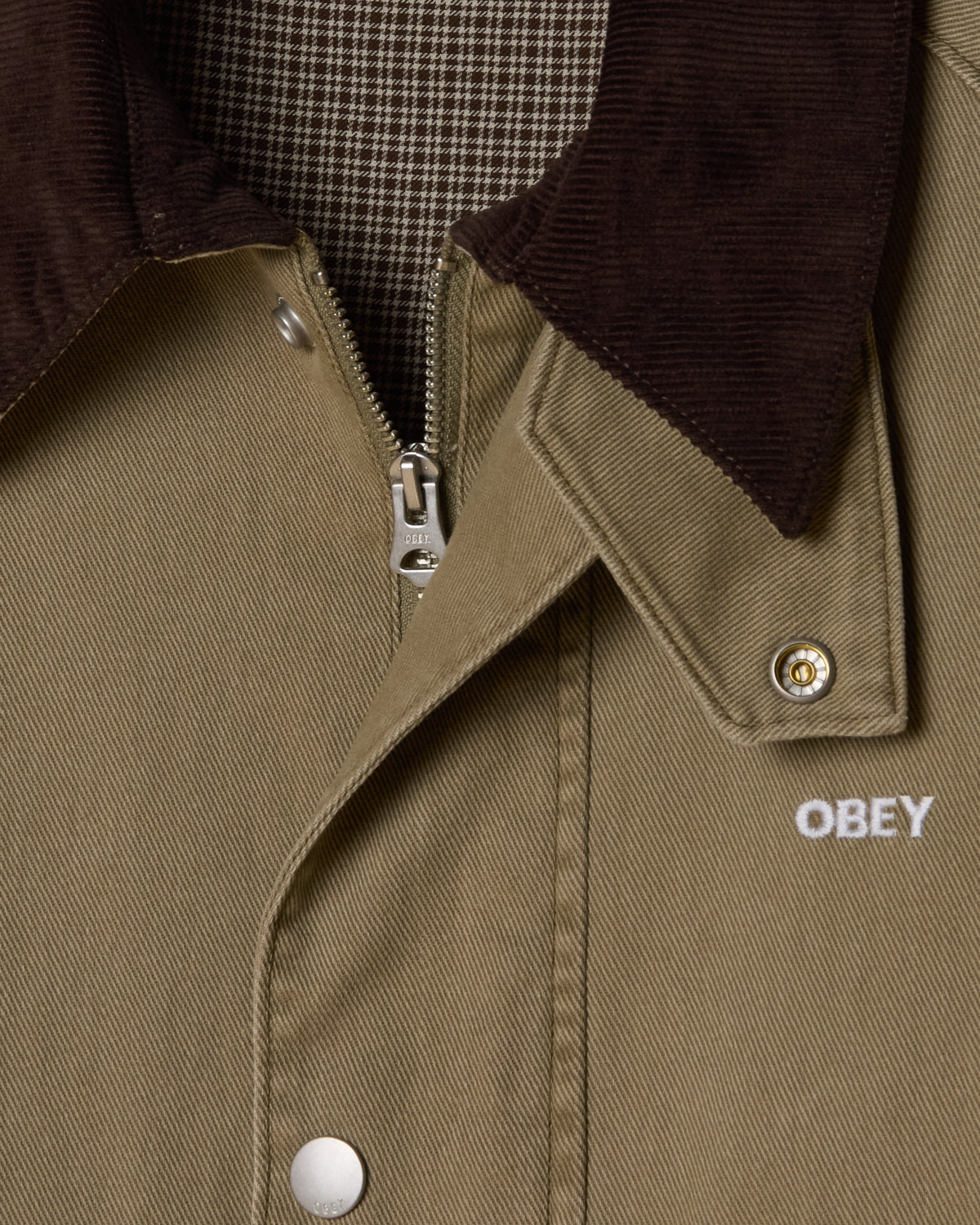 OBEY CADEN WORK JACKET - MERMAID FADED WASH