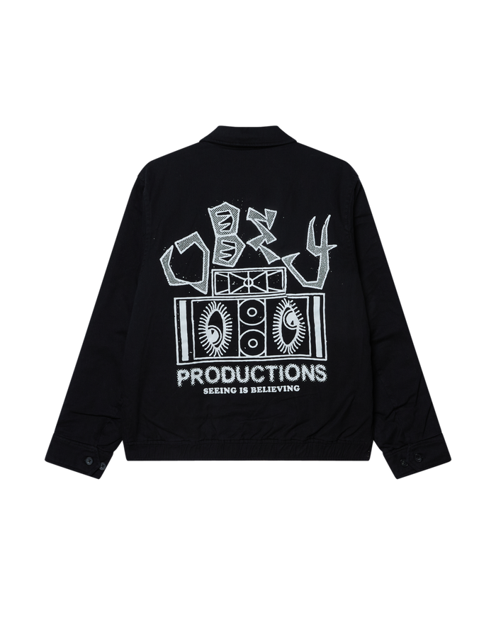 OBEY MILTON JACKET - BLACK