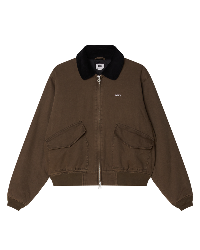 OBEY FADE WASH CWU JACKET - WREN FADED WASH