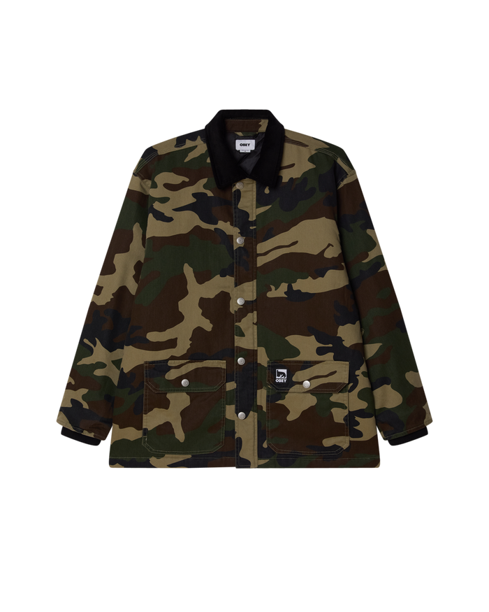 OBEY NORTON BARN COAT - WOODLAND CAMO