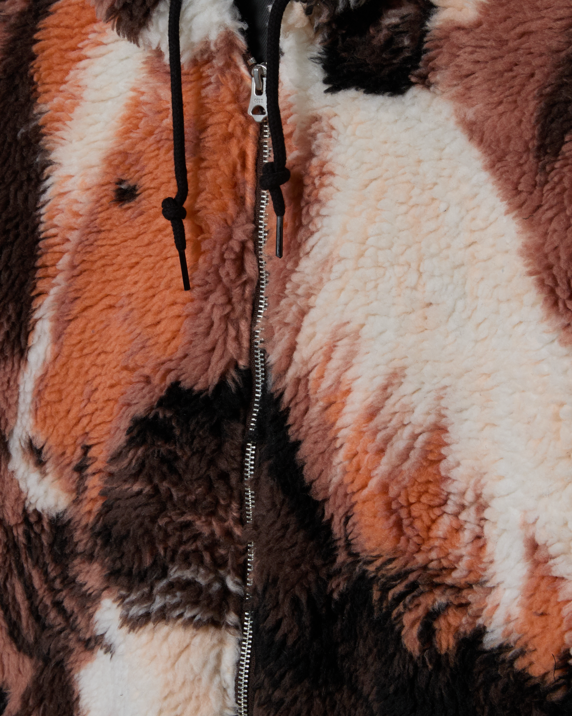 HORSES SHERPA JACKET - BROWN MULTI