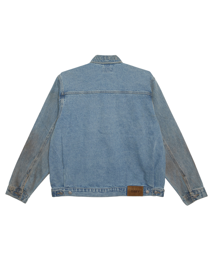 OBEY BASE TRUCKER JACKET - HEAVY VINTAGE L/INDIGO