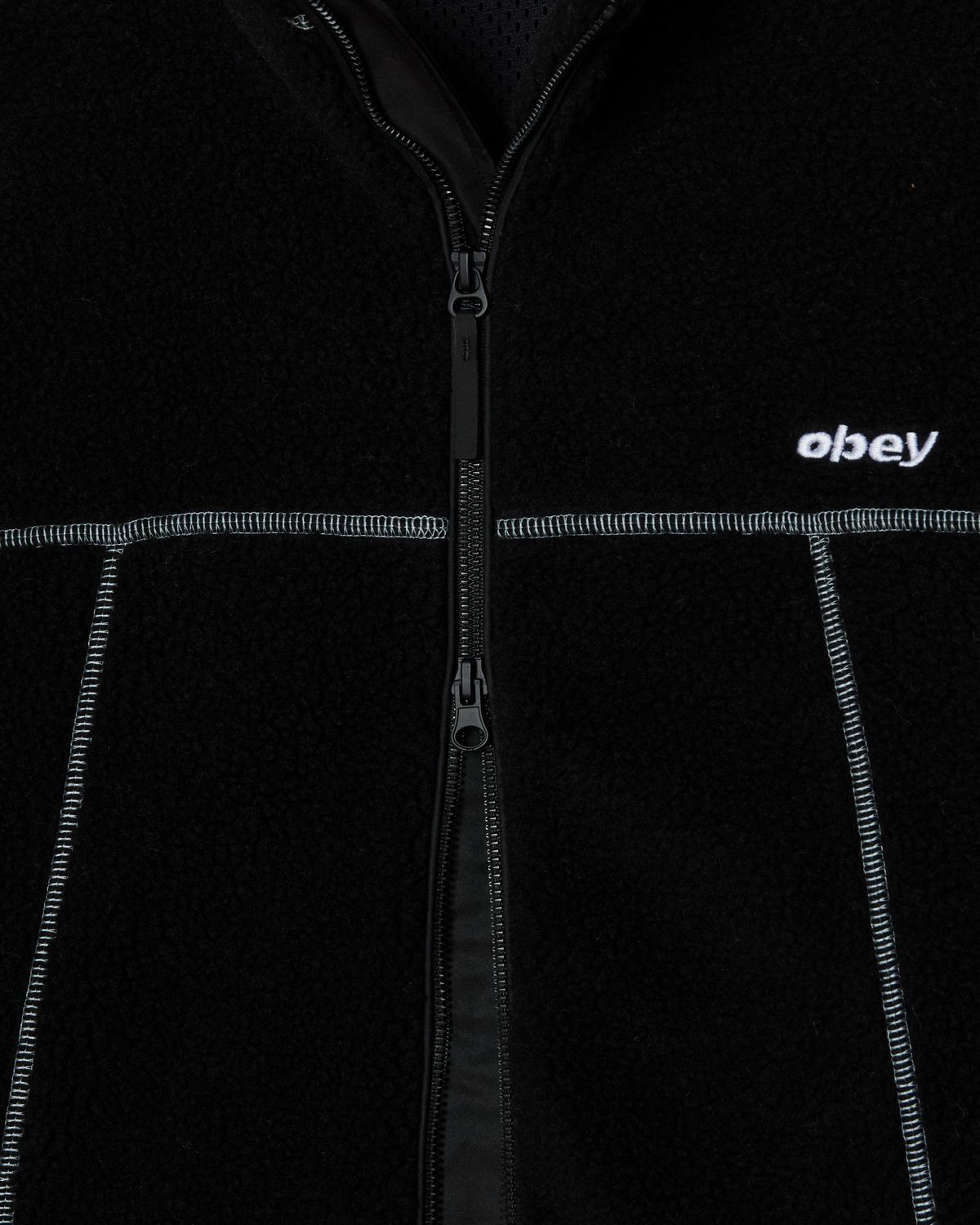 OBEY AXIS SHERPA JACKET - BLACK