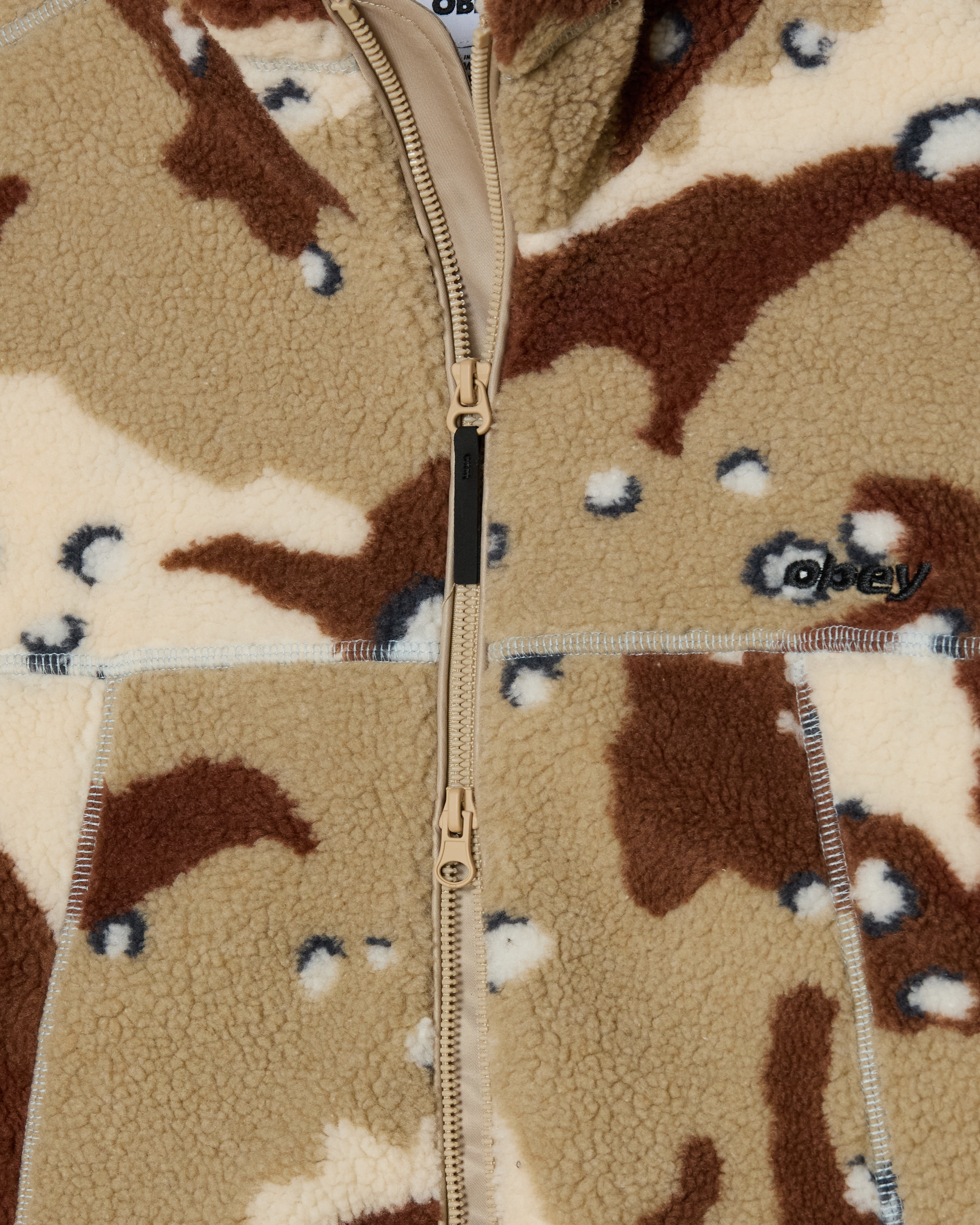OBEY AXIS SHERPA JACKET - DESERT CAMO