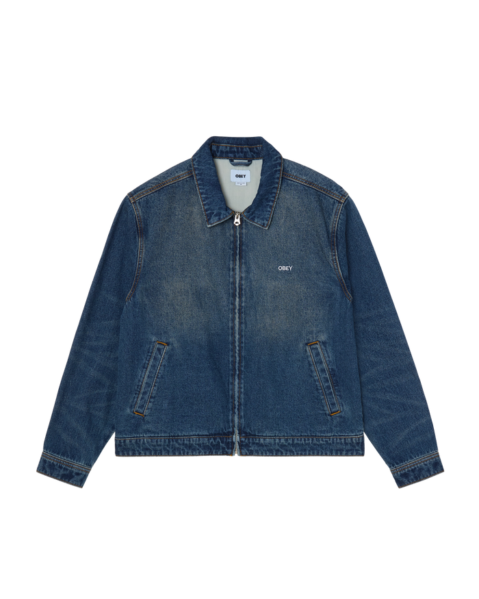 WORKSHOP JACKET - OIL STANIED INDIGO