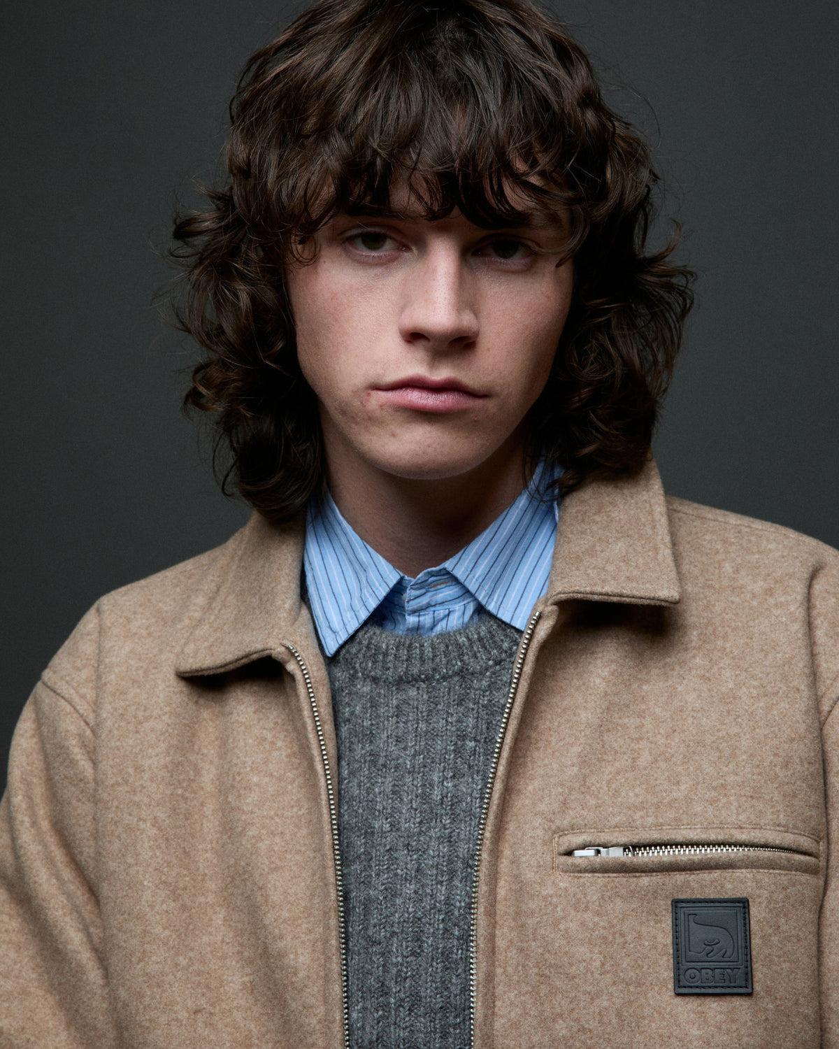 LEDGER BLOUSON JACKET - LATTE