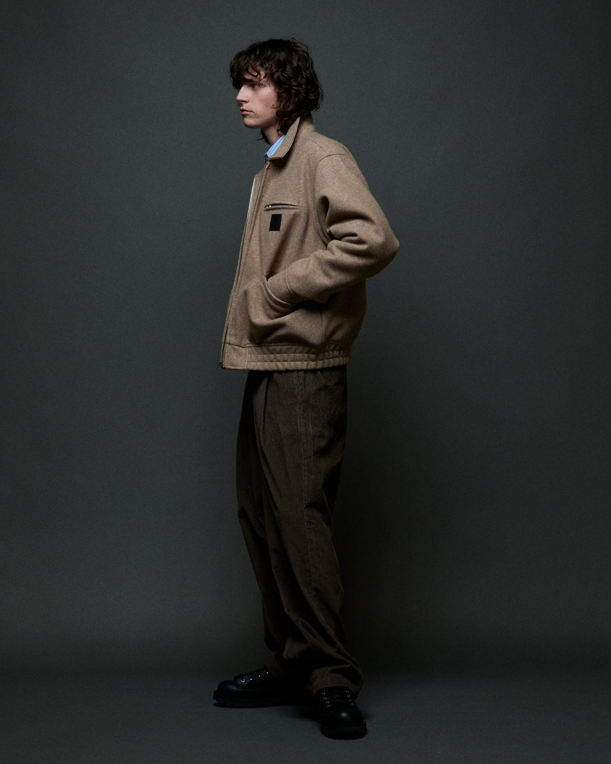 LEDGER BLOUSON JACKET - LATTE
