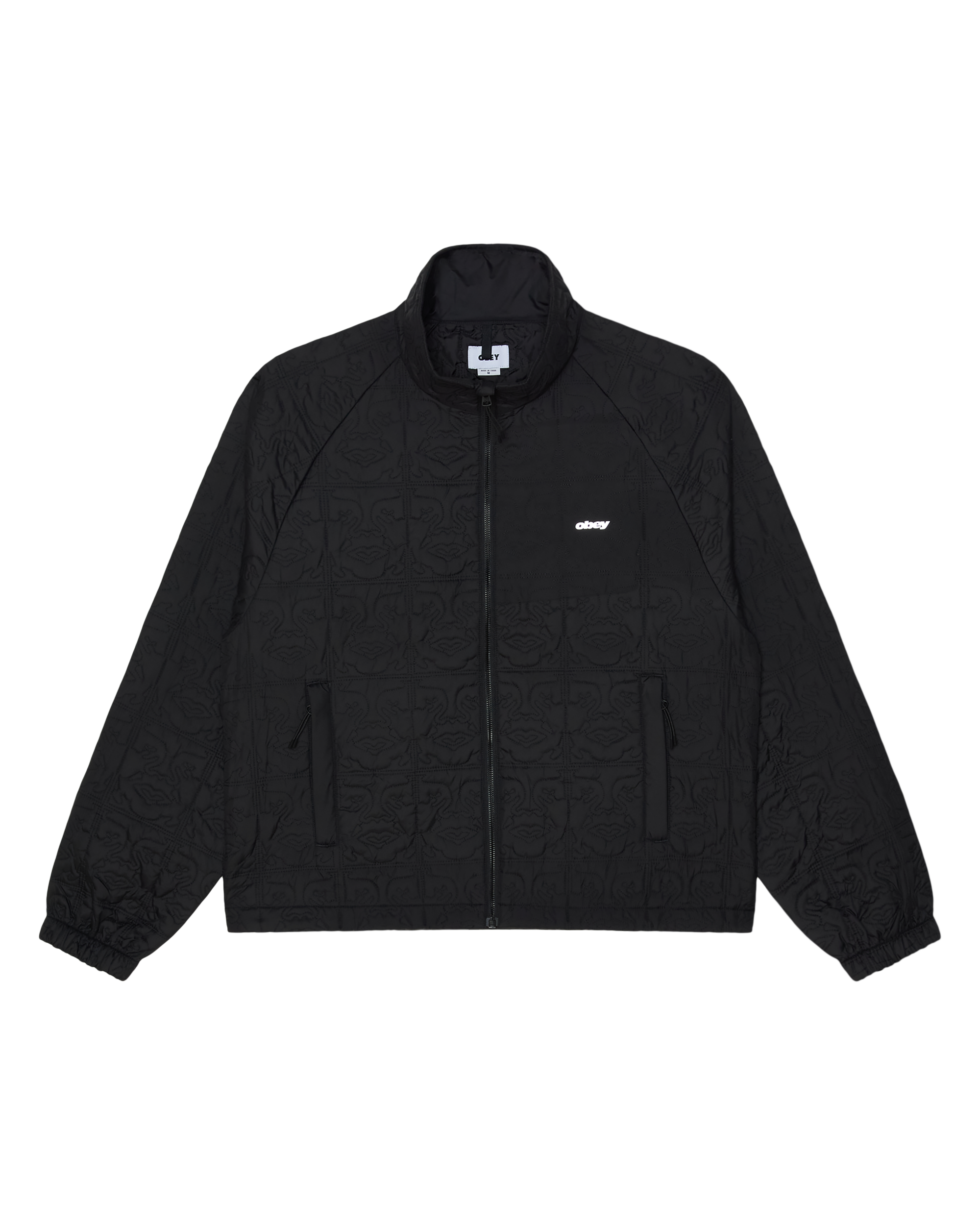 OBEY ICON QUILTED JACKET - BLACK