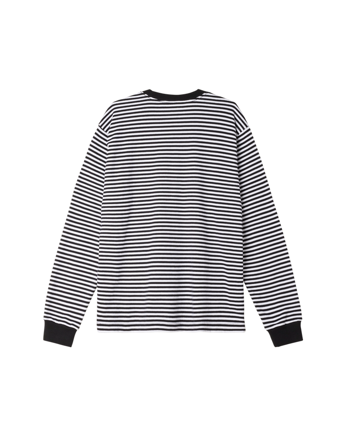 ESTABLISHED WORKS EYES STRIPE TEE LS - BLACK MULTI