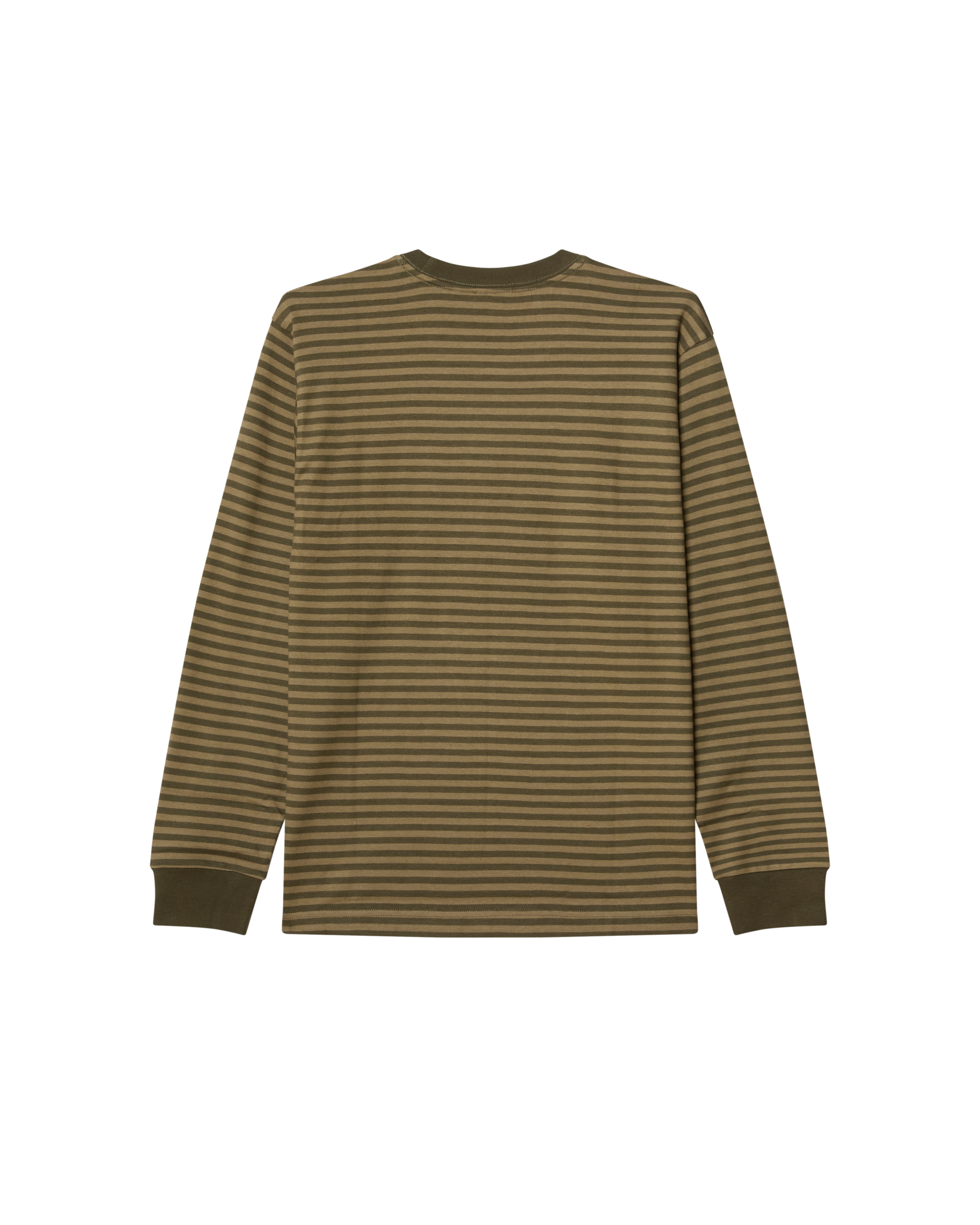 ESTABLISHED WORKS EYES STRIPE TEE LS - GRAPE LEAF MULTI