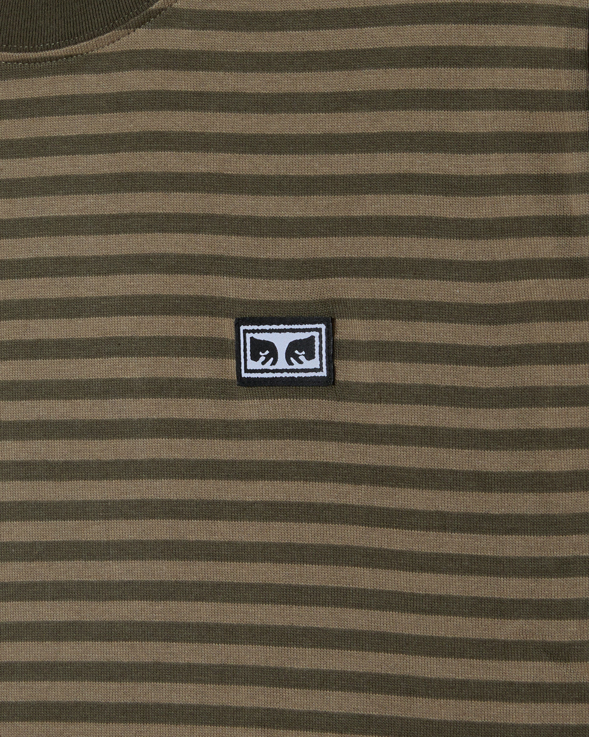 ESTABLISHED WORKS EYES STRIPE TEE LS - GRAPE LEAF MULTI