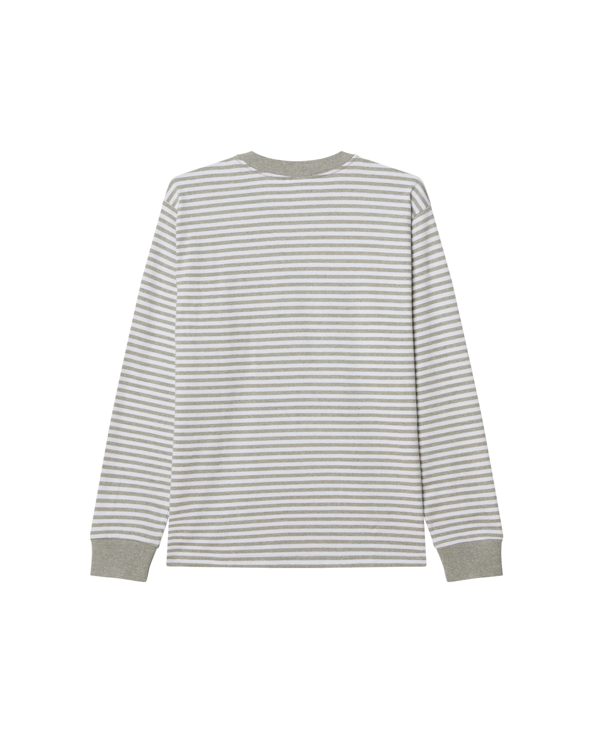 ESTABLISHED WORKS EYES STRIPE TEE LS - HEATHER GREY MULTI