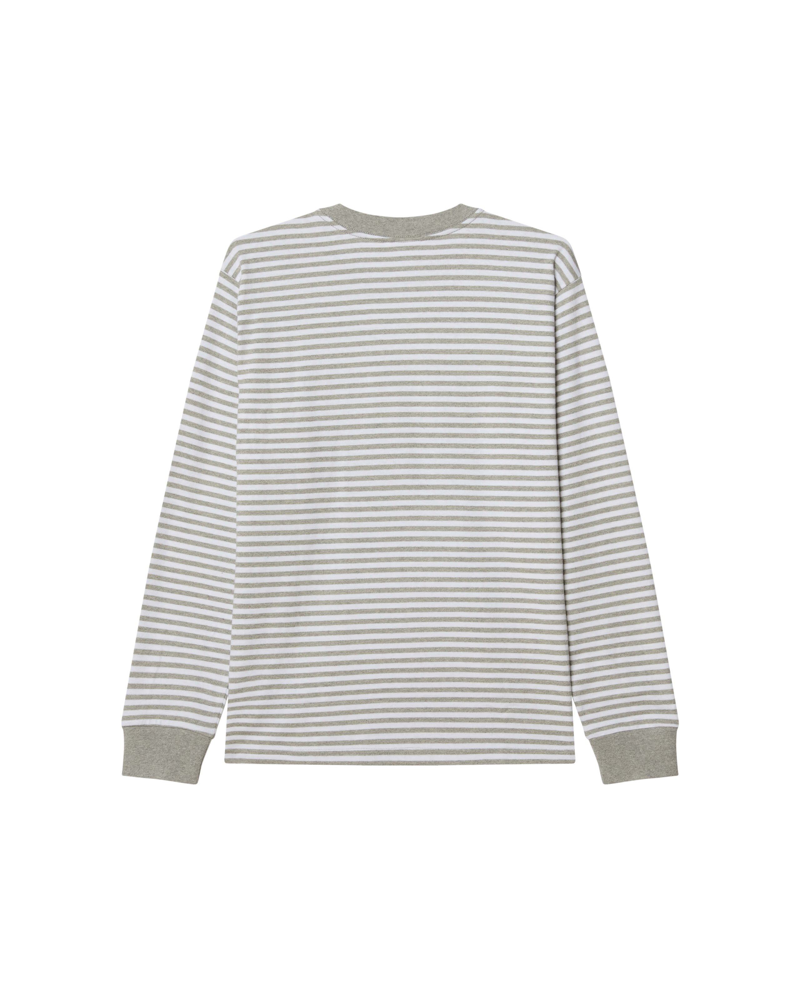 ESTABLISHED WORKS EYES STRIPE TEE LS - HEATHER GREY MULTI