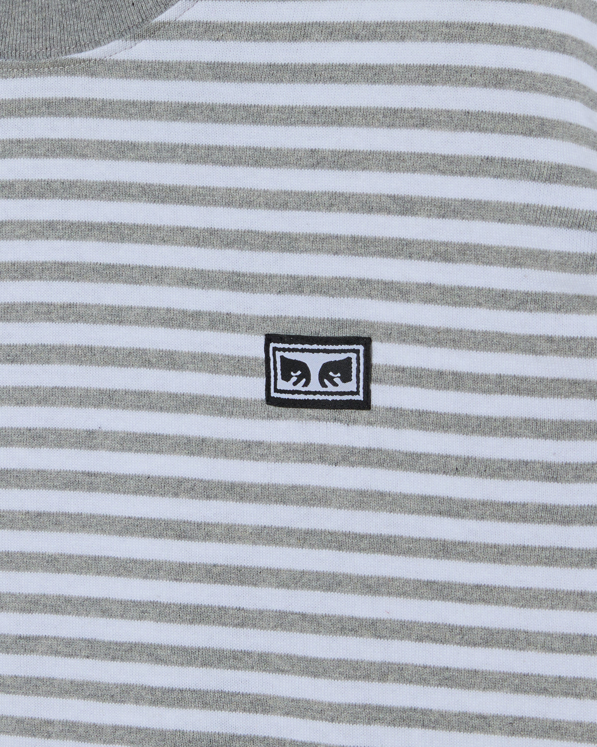 ESTABLISHED WORKS EYES STRIPE TEE LS - HEATHER GREY MULTI