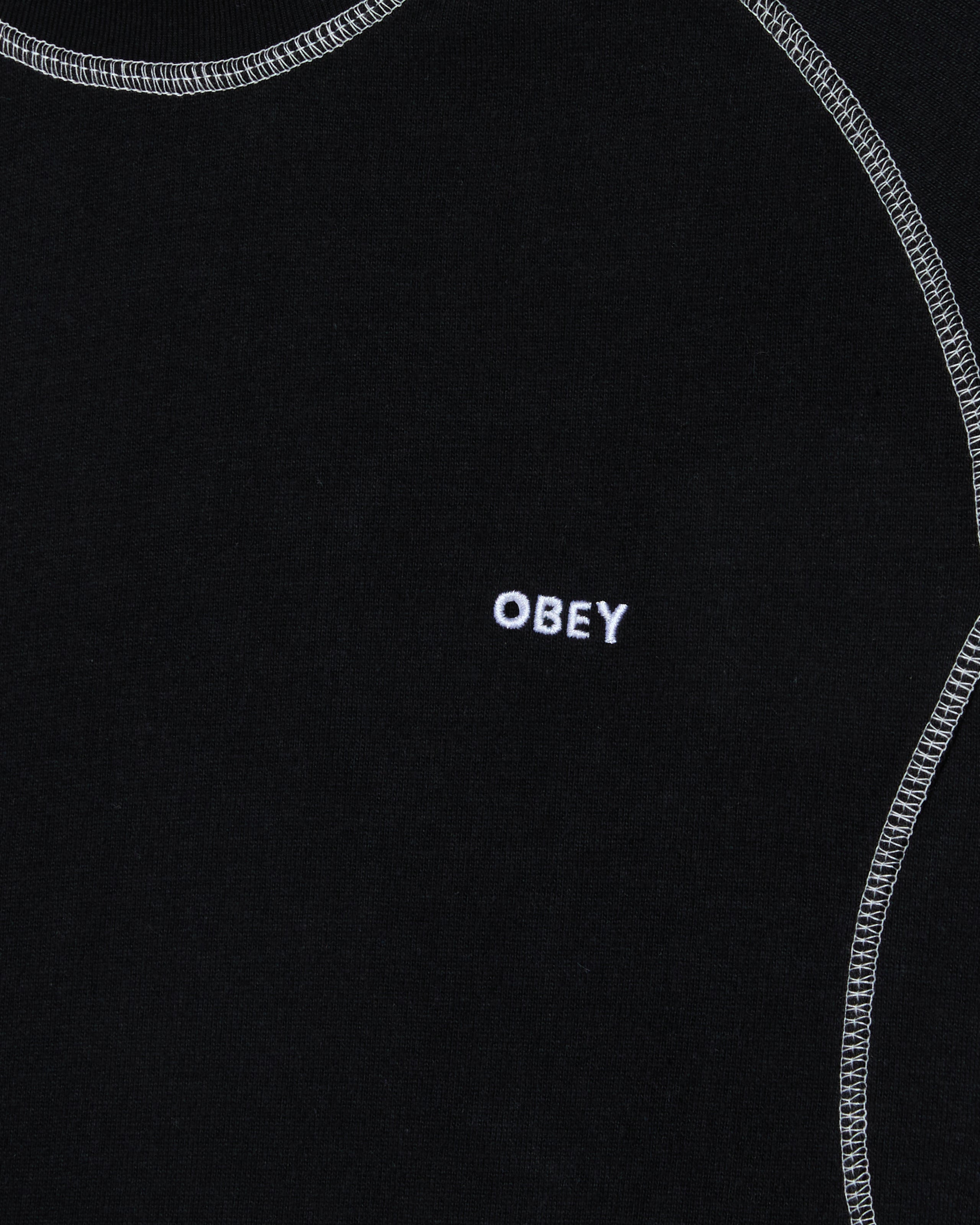 AARON CONTRAST STITCH LS SHIRT - BLACK MULTI
