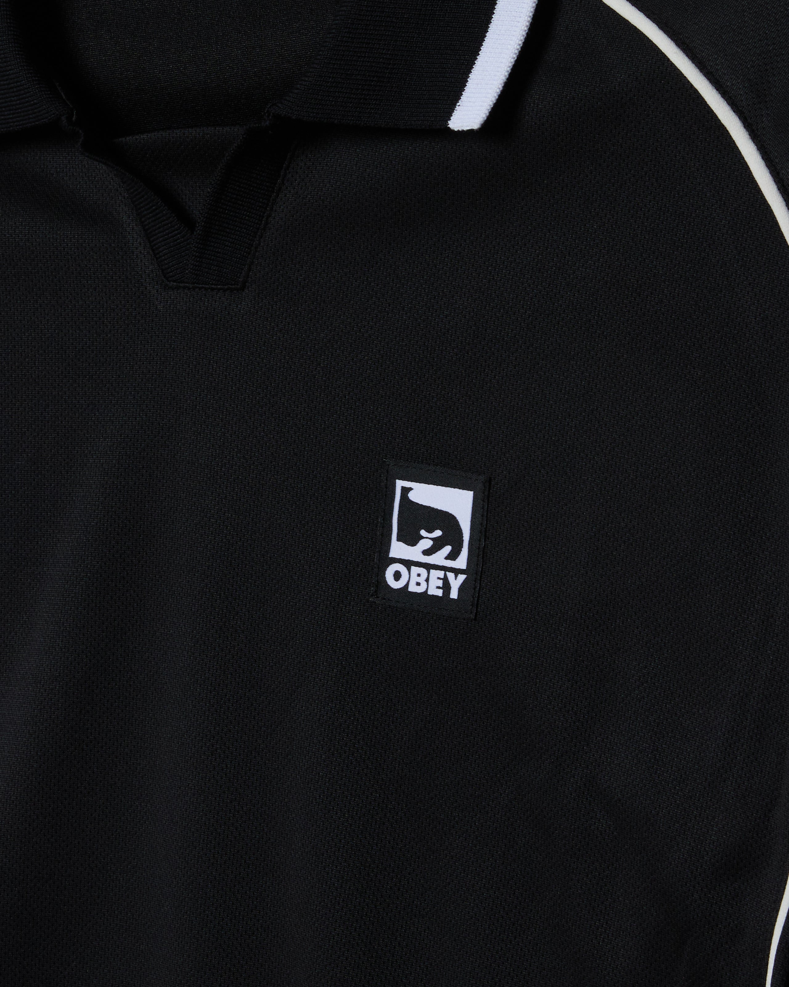 POLO COLLAR SPORTS SHIRT - BLACK MULTI