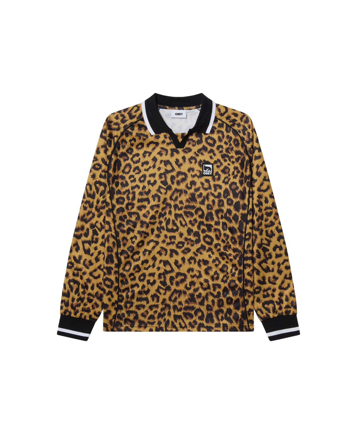 POLO COLLAR SPORTS SHIRT - LEOPARD MULTI