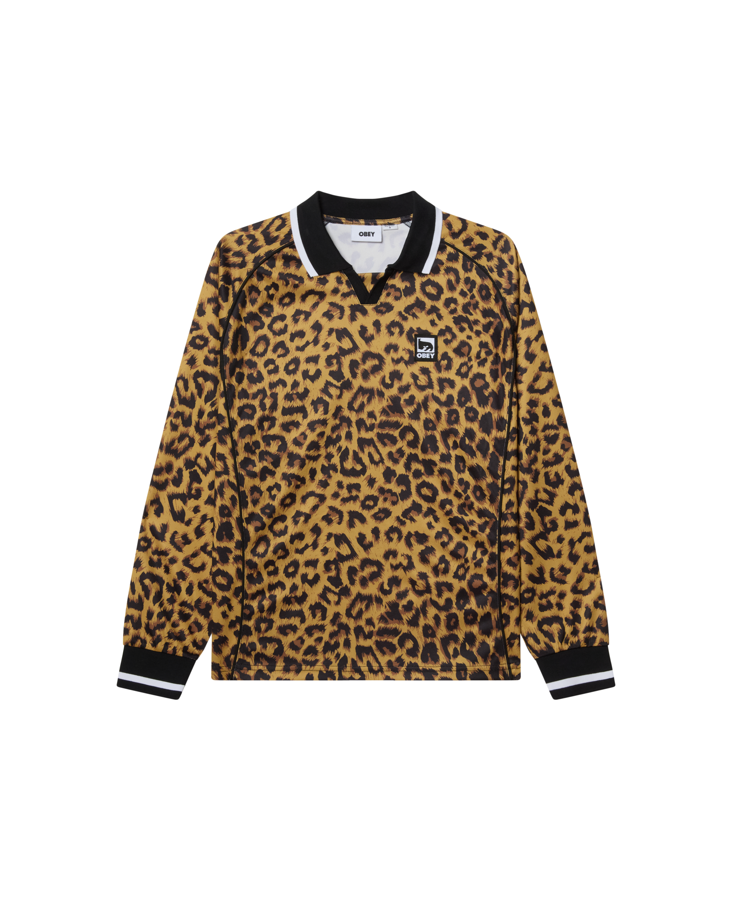 POLO COLLAR SPORTS SHIRT - LEOPARD MULTI