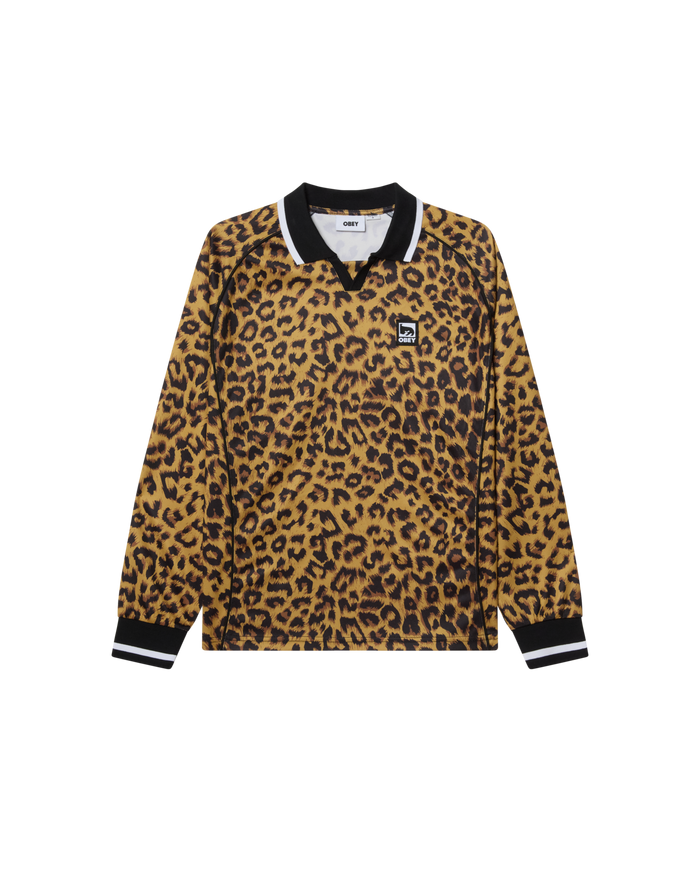 POLO COLLAR SPORTS SHIRT - LEOPARD MULTI
