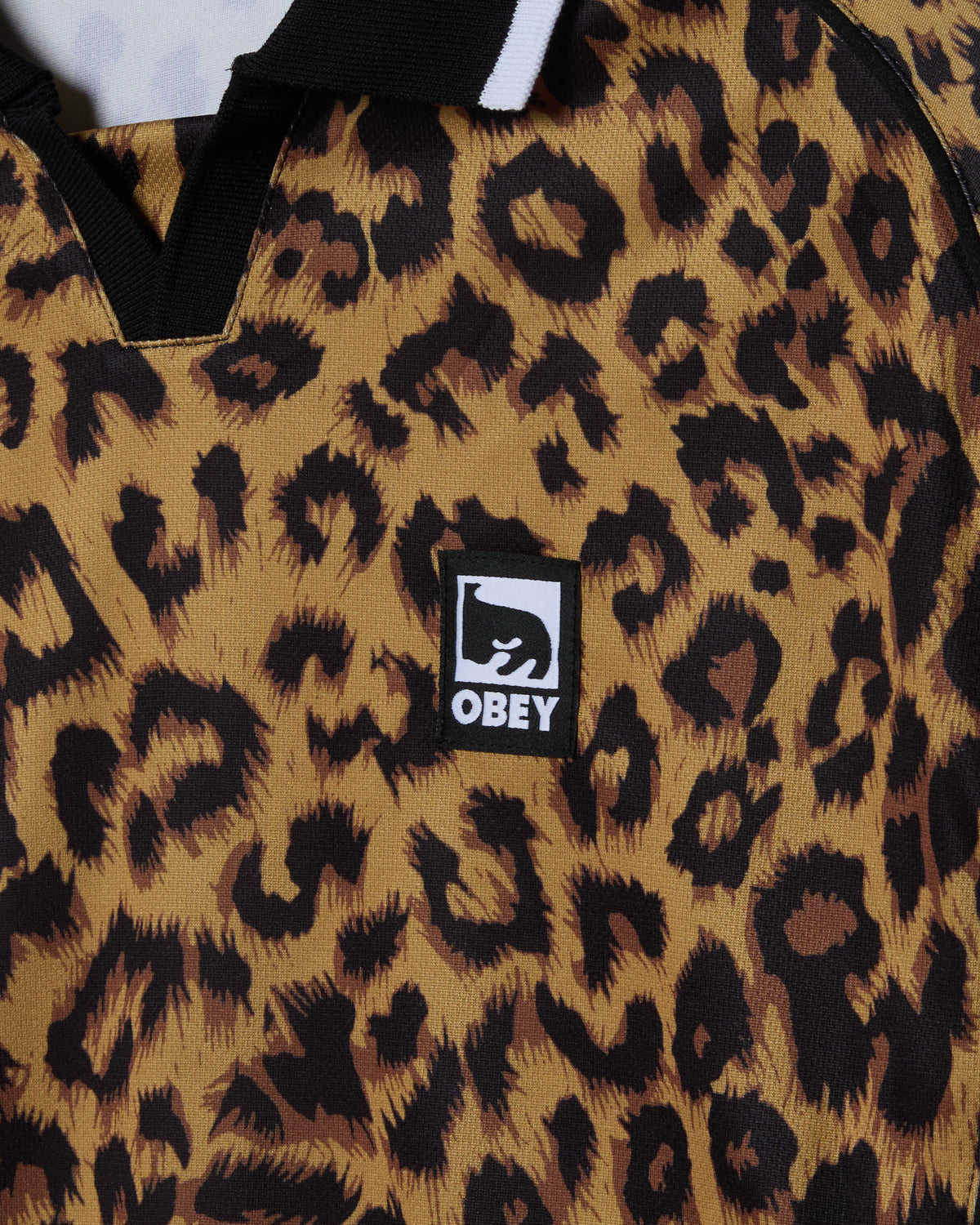 POLO COLLAR SPORTS SHIRT - LEOPARD MULTI